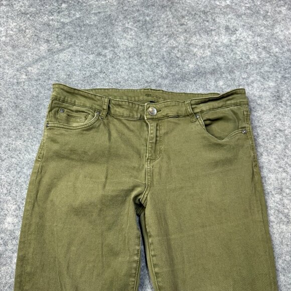 Kut from the Kloth Jeans Womens Size 16 Green Straight Denim Cotton Stretch - Picture 5 of 11